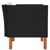 vidaXL Garden Sofa Black PE rattan Medium Removable Covers