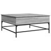 vidaXL Coffee Table Grey Sonoma Engineered wood, Metal 37.4 in square