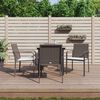 vidaXL Garden Dining Set Brown PE Rattan 5 Piece Set Seats Many