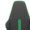 vidaXL Gaming Chair Black and Green Faux leather Standard