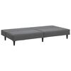 vidaXL Sofa Bed Dark Grey Velvet, Wood 2-seater Convertible
