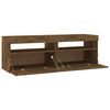 vidaXL TV Cabinet Smoked Oak Engineered Wood 47.2 x 13.8 x 15.7 in