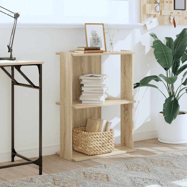 vidaXL Bookcase Sonoma oak Engineered wood Small Bookcase Rectangular