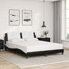 vidaXL Bed Frame Black and White Faux Leather Full Durable Bed Frame
