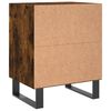 vidaXL Bedside Cabinet Set of 2 Smoked oak Engineered wood, iron Drawers