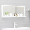 vidaXL Mirror White Engineered wood, Acrylic Medium Wall mounting