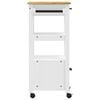 vidaXL Kitchen Trolley MONZA 18.9"x15.7"x34.8" Solid Wood Pine