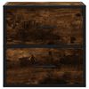 vidaXL Wall-mounted Bedside Cabinet Set of 2 Smoked Oak