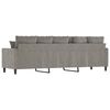 vidaXL 3-Seater Sofa Light Gray 82.7" Velvet