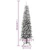 vidaXL Christmas Tree White and green PVC, PE, Steel Slim Christmas Tree