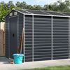 vidaXL Garden Shed Anthracite Galvanized Steel Large Garden Shed