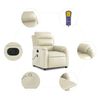 vidaXL Electric Massage Recliner Chair Cream Faux Leather