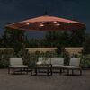 vidaXL Cantilever Garden Parasol Terracotta Polyester Large Tiltable