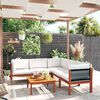 vidaXL Garden Lounge Set Cream Solid acacia wood Medium Modular