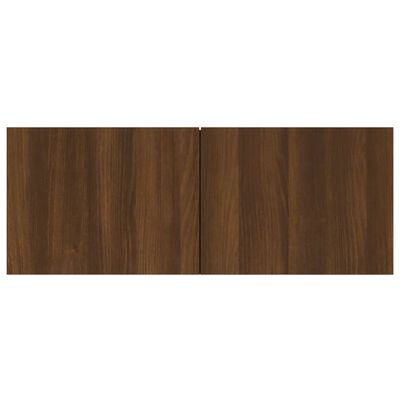 vidaXL TV Stands 4 Pcs Brown Oak 31.5"x11.8"x11.8" Engineered Wood