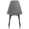 vidaXL Dining Chair Set of 6 Grey PP (polypropylene), powder-coated metal
