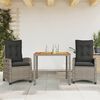 vidaXL Garden Dining Set Grey