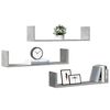 vidaXL Wall Shelf Concrete grey Engineered wood 31.5 x 7.1 x 7.1 in