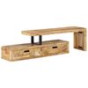 vidaXL TV Stand Natural Wood Solid Mango Wood Medium Rectangular