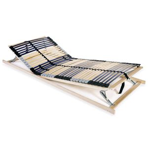 vidaXL Bed Base Beechwood, Birch, Black Solid beechwood frame, birch slats