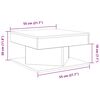 vidaXL Coffee Table Old Wood Engineered Wood Small Coffee Table Square