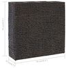 vidaXL Raised Bed Black Water hyacinth, Plastic, Steel Large Planters
