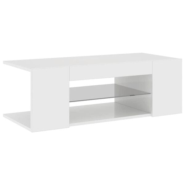 vidaXL TV Cabinet High gloss white Engineered wood 35.4 x 15.4 x 11.8 in