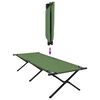 vidaXL Folding Camping Bed Manual 2 pcs Green 82.68 x 31.50 x 18.11 in