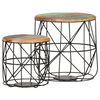 vidaXL Coffee Table Set of 2 Multicolor, Black