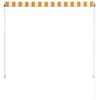 vidaXL Retractable Awning 39.4x59.1" Yellow and White
