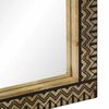 vidaXL Bathroom Mirror Black Solid Mango Wood, Glass 19.7 x 27.6 in