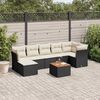 vidaXL Garden Sofa Set Black PE rattan Large Modular Garden Sofa Set