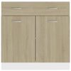 vidaXL Drawer Bottom Cabinet Sonoma Oak Engineered Wood Medium