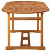 vidaXL Dining Set Natural wood Solid acacia wood Large Foldable