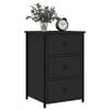 vidaXL Bedside Cabinet Set of 2 Black Engineered wood, Iron Medium