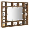 vidaXL Mirror Cabinet Smoked Oak Engineered wood, Glass Medium