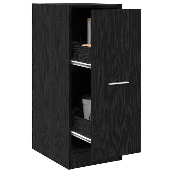 vidaXL Apothecary Cabinet Black oak 30 x 41 x 77.5 cm Engineered wood
