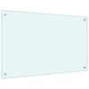 vidaXL Kitchen Backsplash White 31.5"x19.7" Tempered Glass