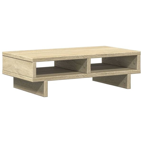 vidaXL Monitor Stand Sonoma Oak 19.7x10.6x5.9" Engineered Wood