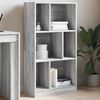 vidaXL Bookcase Grey sonoma Engineered wood Medium Bookcase