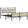 vidaXL Bed Frame Sonoma Oak Engineered wood and steel Double Bed Frame