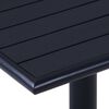 vidaXL Garden Table Black Metal, plastic wood 23.6 x 23.6 Durable
