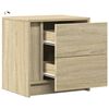 vidaXL Bedside Cabinet Sonoma Oak Engineered wood Compact