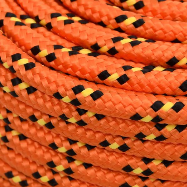 vidaXL Boat Rope Orange 0.39 " 1640.4 ' Polypropylene
