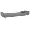 vidaXL Sofa Bed Light Grey Velvet (100% polyester), wood, metal 2-seater