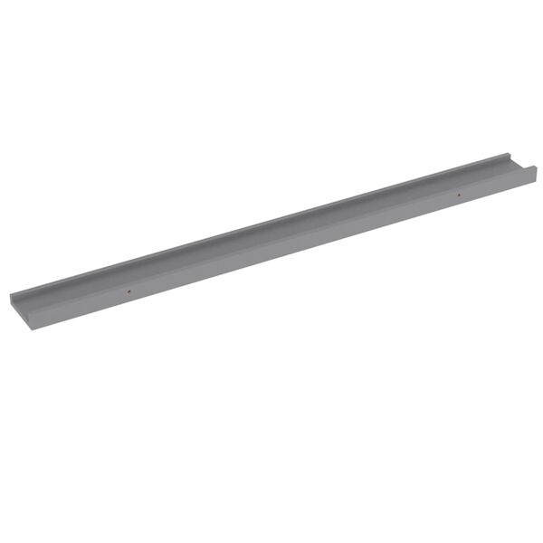 vidaXL Wall Shelf Set of 4 Grey MDF Wall Shelf Rectangular Modern