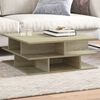 vidaXL Coffee Table Sonoma oak Engineered wood 27.6 x 27.6 x 11.4 in