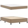 vidaXL Bed Frame with Mattress Cappuccino 63" x 78.7" Faux leather