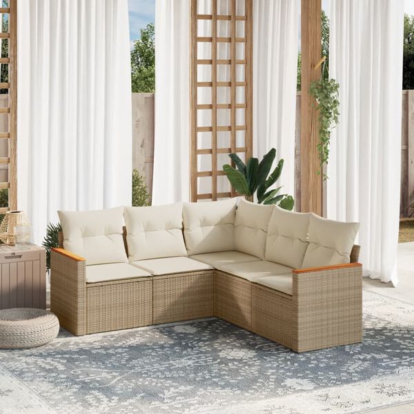 vidaXL Garden Sofa Set Beige