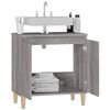 vidaXL Sink Cabinet Grey Sonoma Engineered wood, Solid eucalyptus wood
